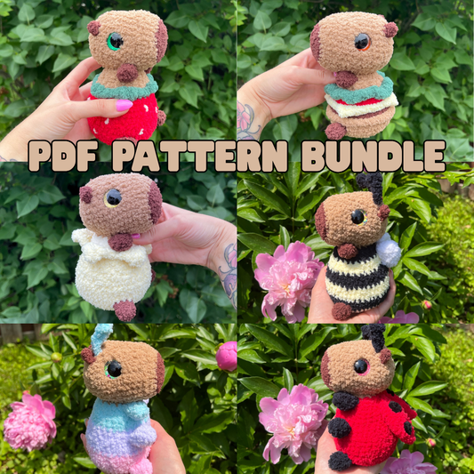 Camie the Capybara - Bug and Food Bundles (PDF Pattern Bundle)