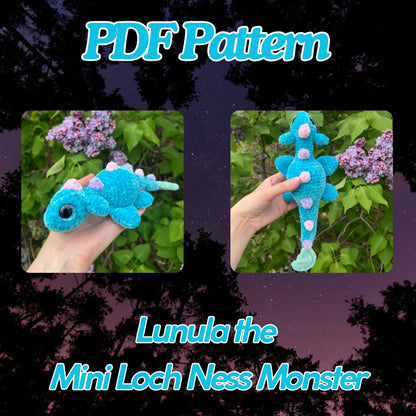 Lunula the Mini Loch Ness Monster (PDF Pattern)