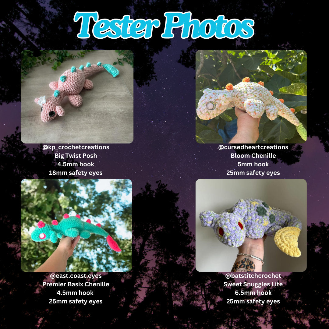 Lunula the Mini Loch Ness Monster (PDF Pattern)