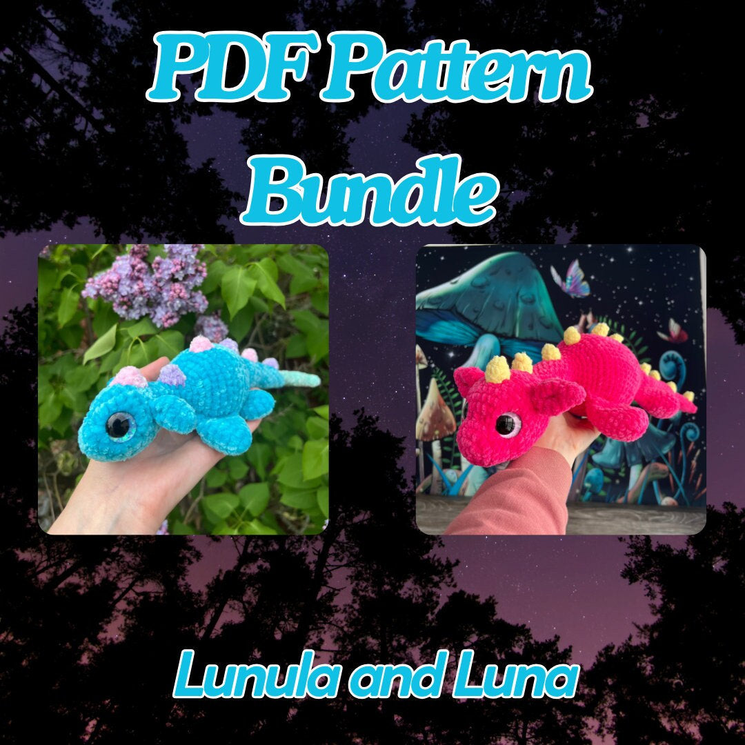 Luna and Lunula the Loch Ness Monsters (PDF Pattern Bundle)
