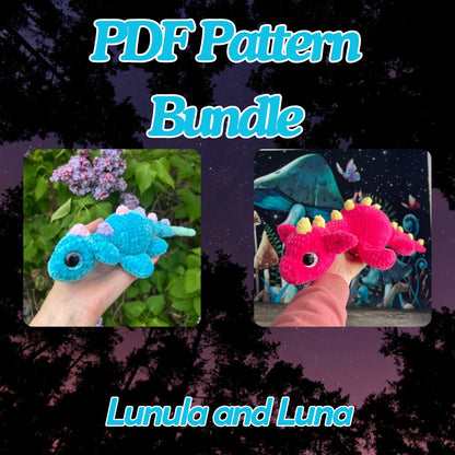 Luna and Lunula the Loch Ness Monsters (PDF Pattern Bundle)