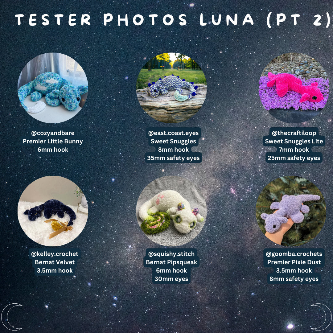 Luna and Lunula the Loch Ness Monsters (PDF Pattern Bundle)